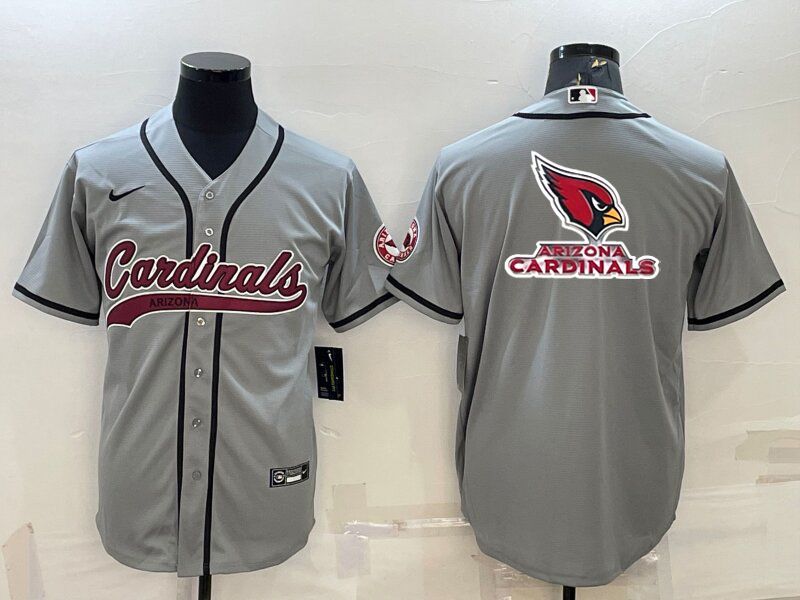 Men Arizona Cardinals Blank Grey 2022 Nike Co branded NFL Jersey2